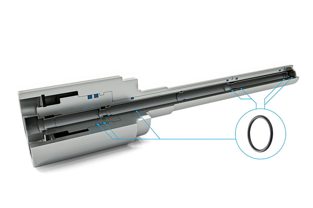 Simriz® O-ring in a gas sampling probe